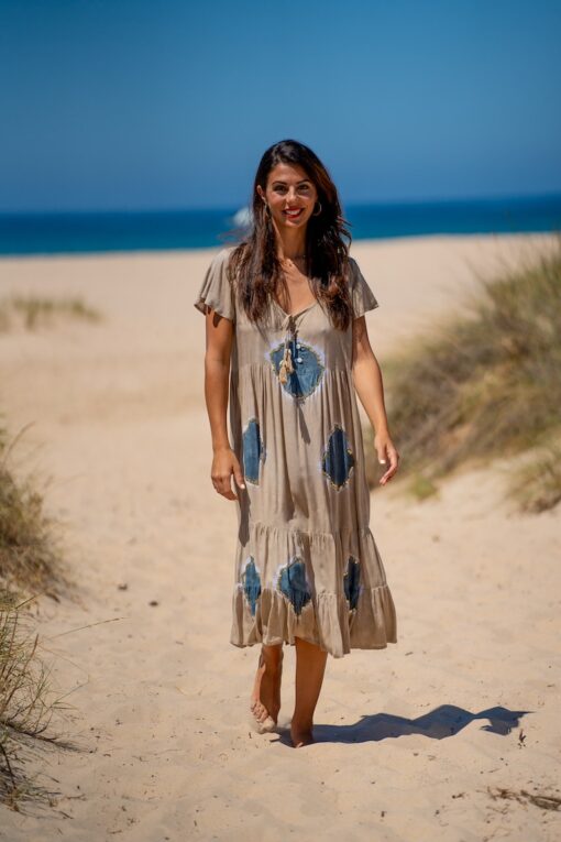 Vestido Lanzarote midi sand - Imagen 2