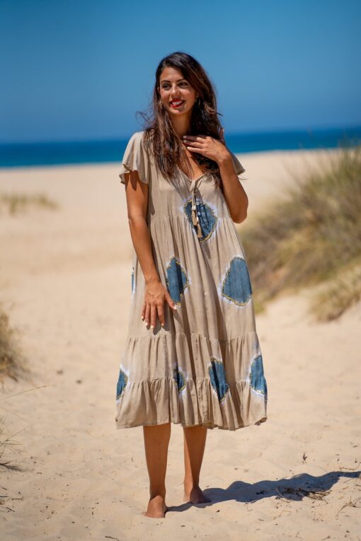Vestido Lanzarote midi sand - Imagen 9