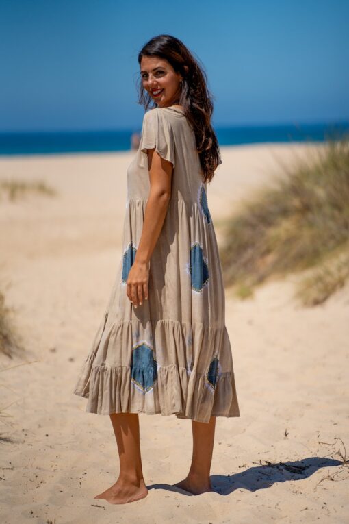 Vestido Lanzarote midi sand - Imagen 8