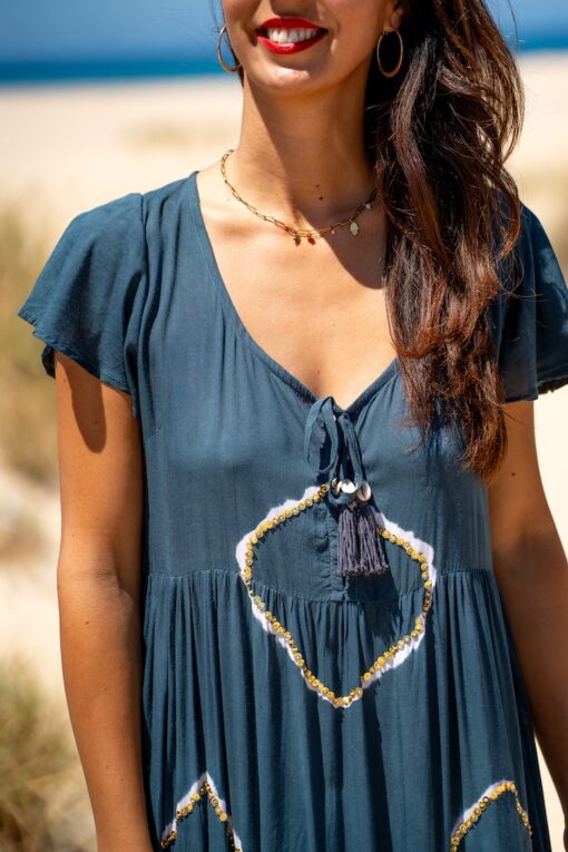 Vestido Lanzarote midi azul - Imagen 4