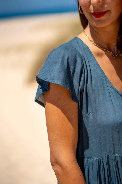 Vestido Lanzarote midi azul - Imagen 3