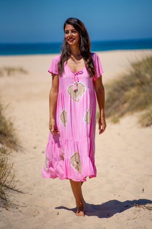 Vestido Lanzarote midi rosa - Imagen 2