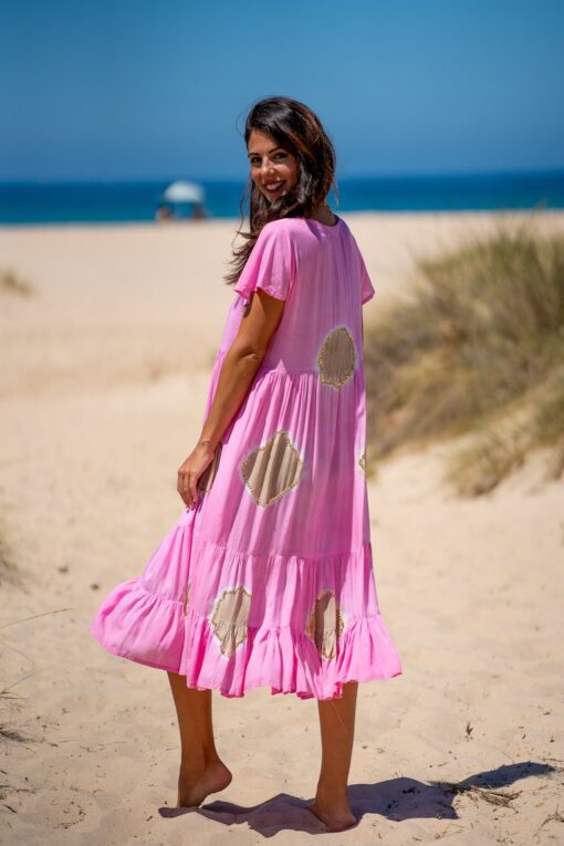Vestido Lanzarote midi rosa - Imagen 8