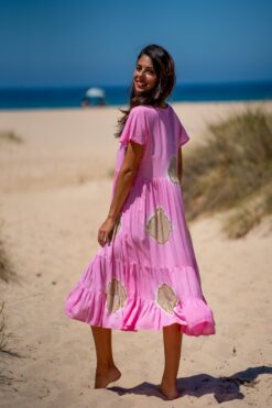 Vestido Lanzarote midi rosa