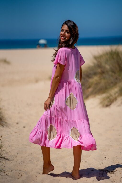 Vestido Lanzarote midi rosa