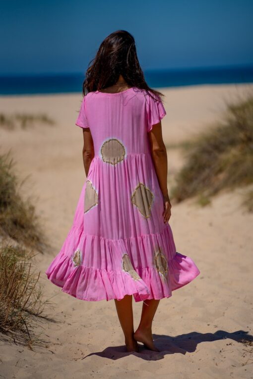 Vestido Lanzarote midi rosa - Imagen 6