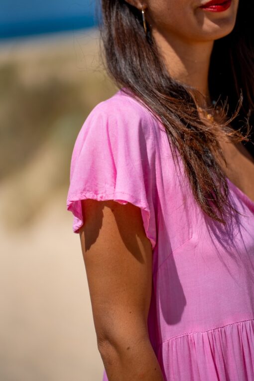 Vestido Lanzarote midi rosa - Imagen 3