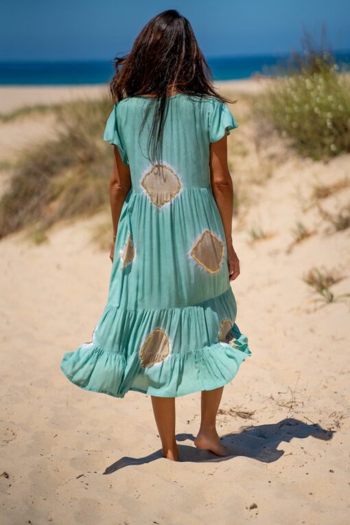 Vestido Lanzarote midi aguamarina - Imagen 3