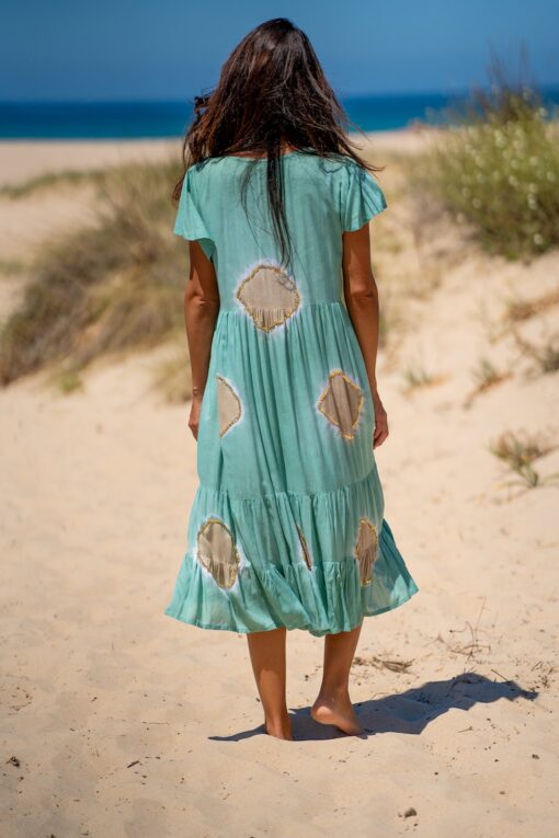 Vestido Lanzarote midi aguamarina - Imagen 2