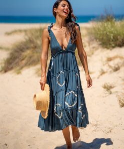 Maxi Vestido Lanzarote azul