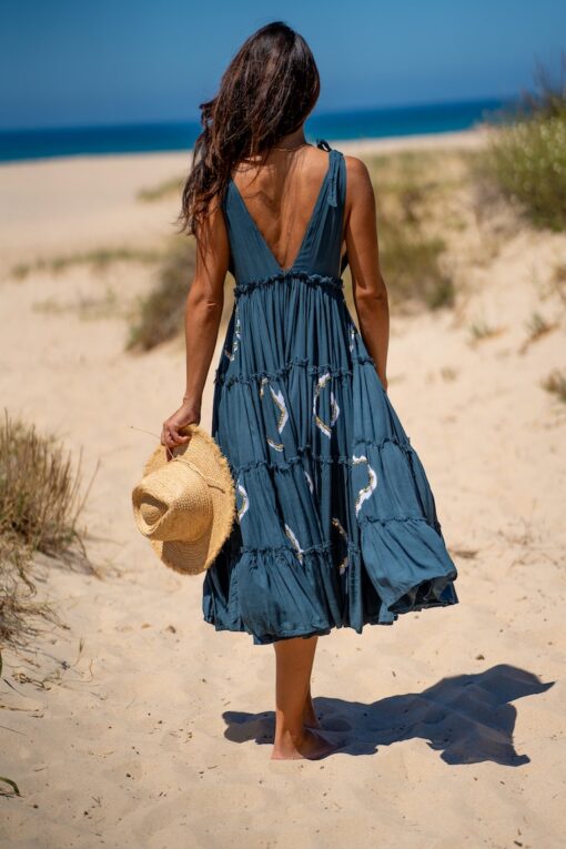 Maxi Vestido Lanzarote azul - Imagen 3