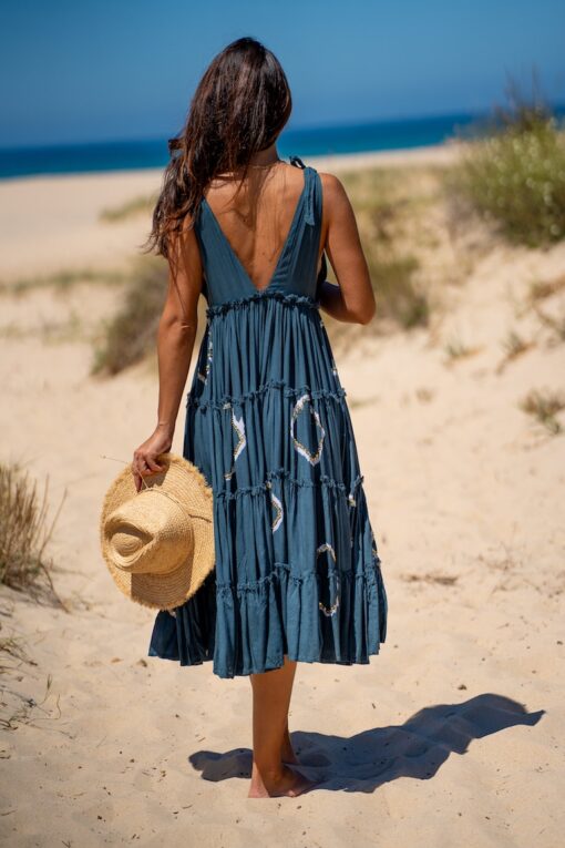 Maxi Vestido Lanzarote azul - Imagen 2