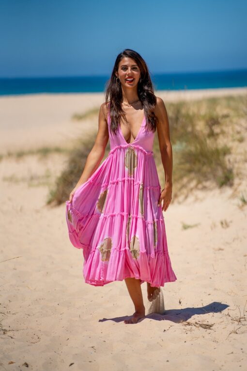 Maxi Vestido Lanzarote rosa - Imagen 2
