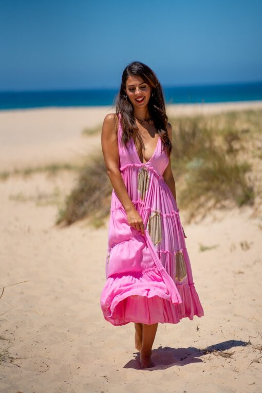 Maxi Vestido Lanzarote rosa - Imagen 10