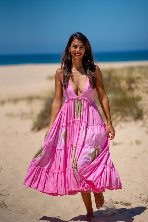 Maxi Vestido Lanzarote rosa - Imagen 8