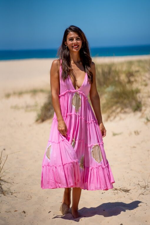 Maxi Vestido Lanzarote rosa - Imagen 7