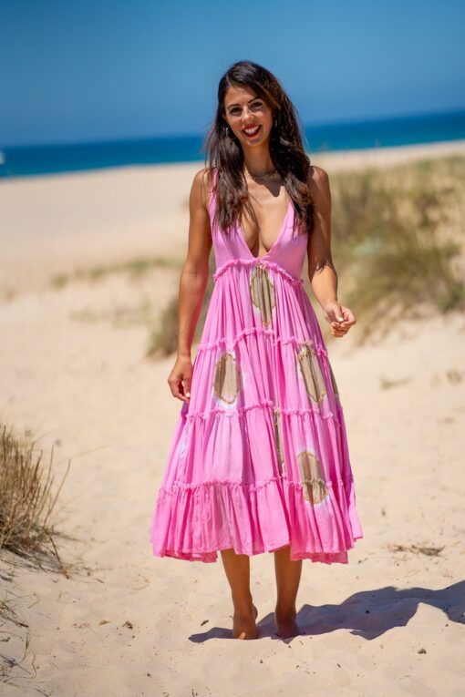 Maxi Vestido Lanzarote rosa - Imagen 5