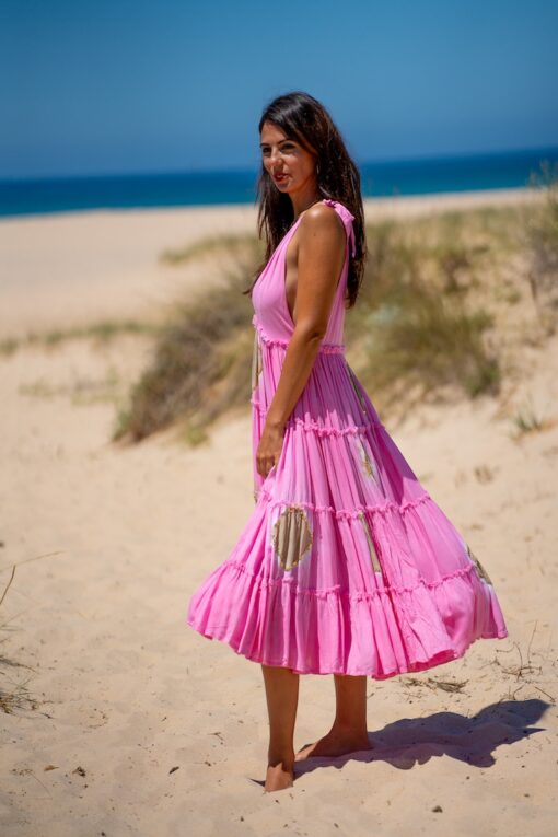 Maxi Vestido Lanzarote rosa - Imagen 4