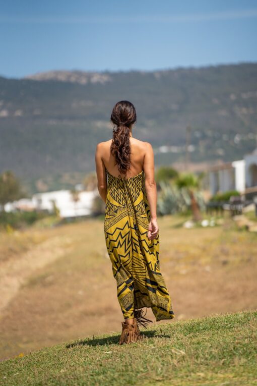 Vestido Namibia open back oliva - Imagen 4