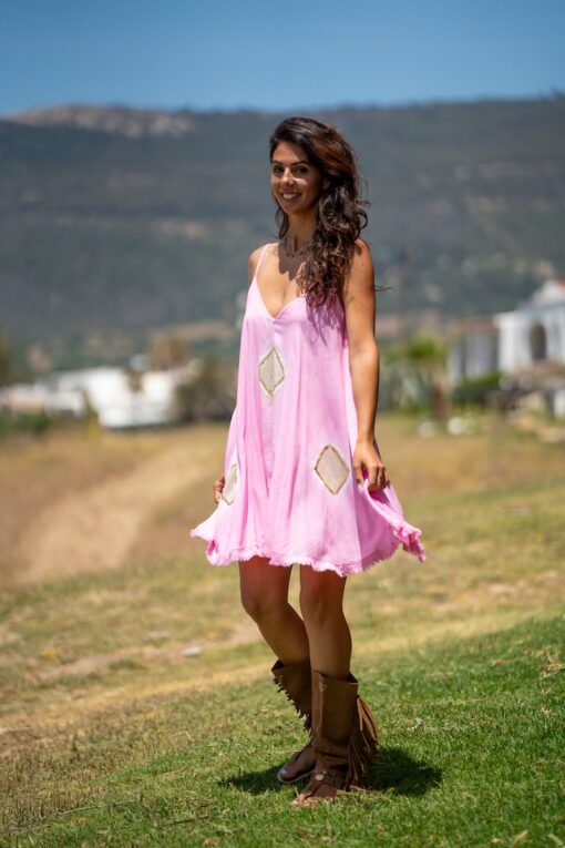 Vestido Lanzarote corto rosa - Imagen 2