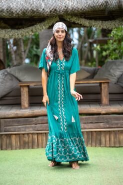 Maxi Vestido Santorini verde