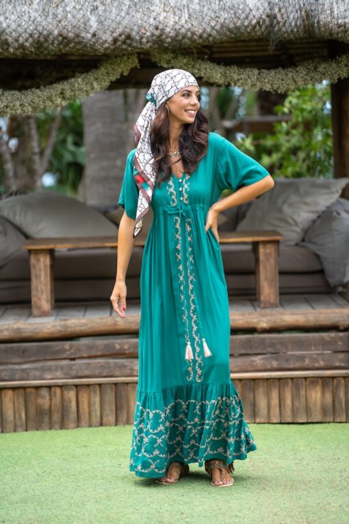 Maxi Vestido Santorini verde - Image 6