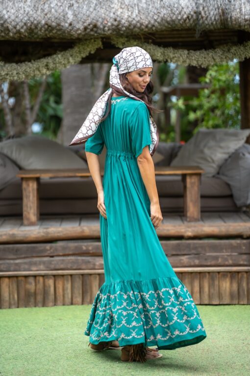 Maxi Vestido Santorini verde - Image 4