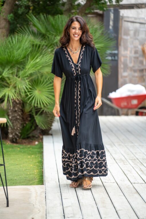 Maxi Vestido Santorini negro