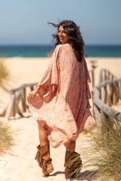 Kimono Marbella salmón