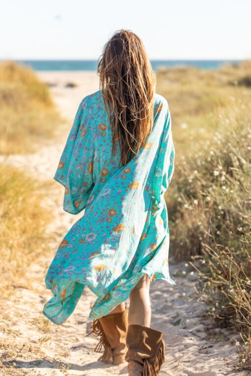 Kimono Marbella celeste - Imagen 2