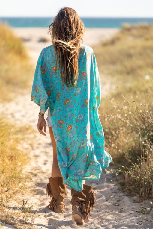 Kimono Marbella celeste - Imagen 7