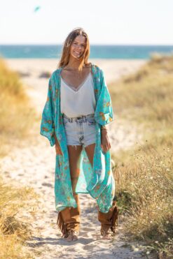 Kimono Marbella celeste