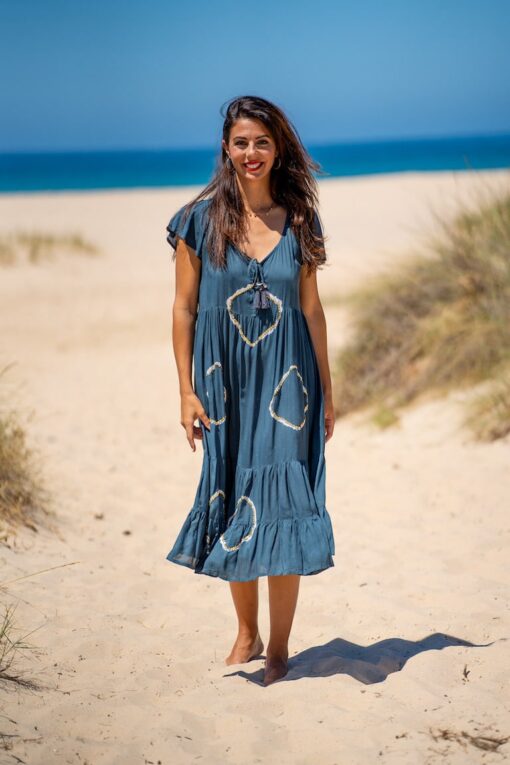 Vestido Lanzarote midi azul - Imagen 2