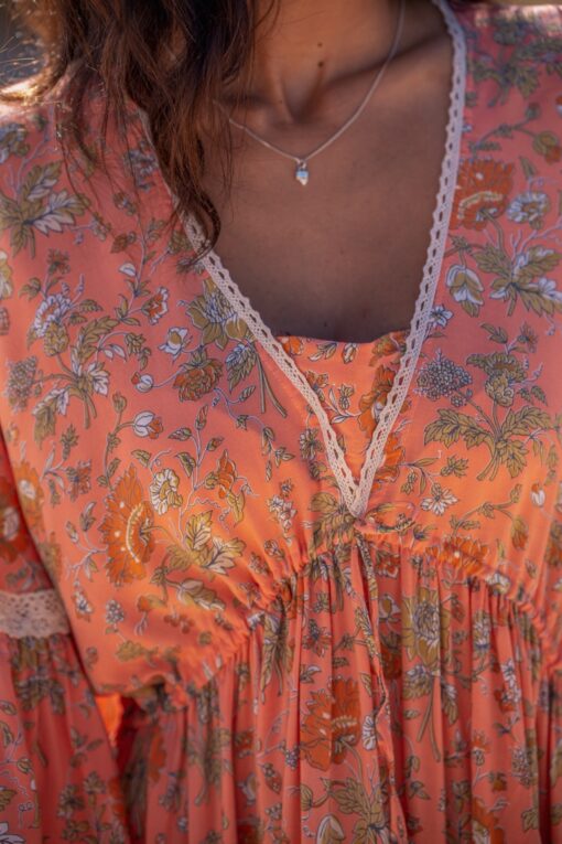 Vestido Marbella salmón corto - Imagen 7