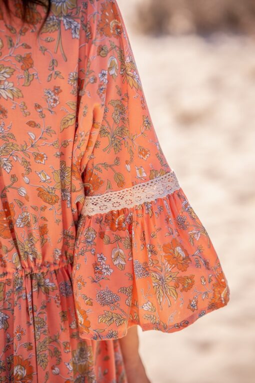Vestido Marbella salmón corto - Imagen 5