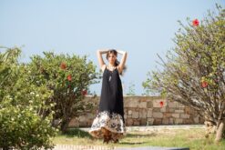 Vestido Santorini negro/crema