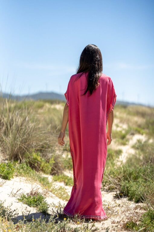 Kaftan Santorini rosa 1 - Imagen 2