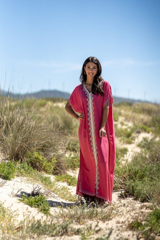 Kaftan Santorini rosa 1 - Imagen 4