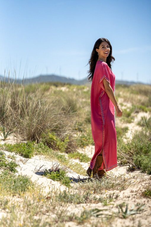 Kaftan Santorini rosa 2 - Imagen 5