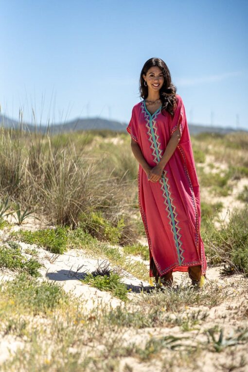 Kaftan Santorini rosa 2 - Imagen 4