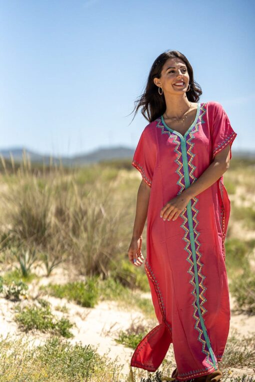 Kaftan Santorini rosa 2