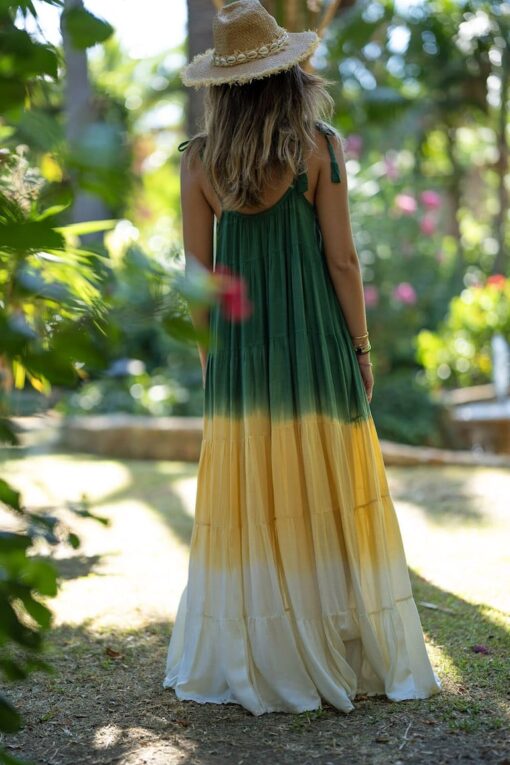 Maxi Vestido Honolulu verde - Imagen 7