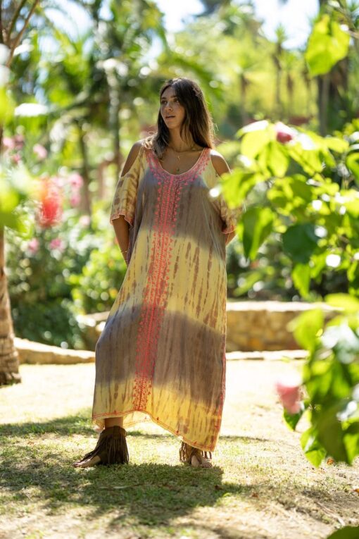 Kaftan Waikiki amarillo - Imagen 3