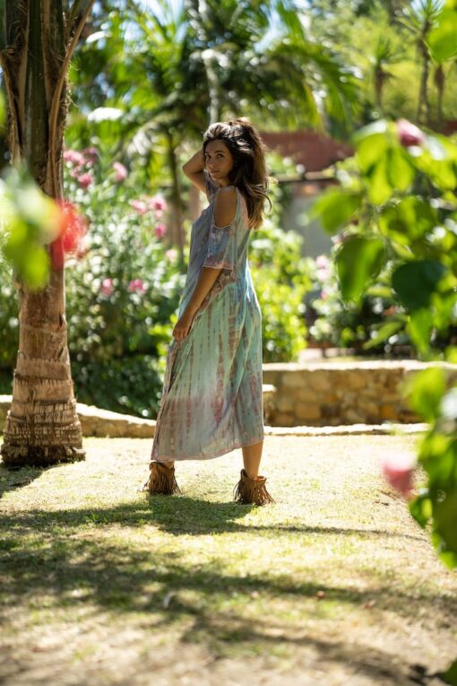 Kaftan Waikiki celeste - Imagen 7