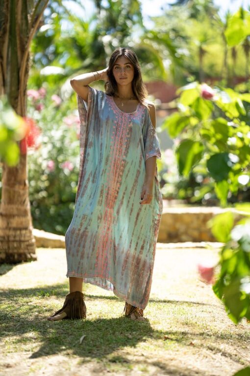 Kaftan Waikiki celeste - Imagen 5