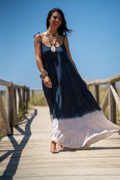 Maxi Vestido Honolulu navy