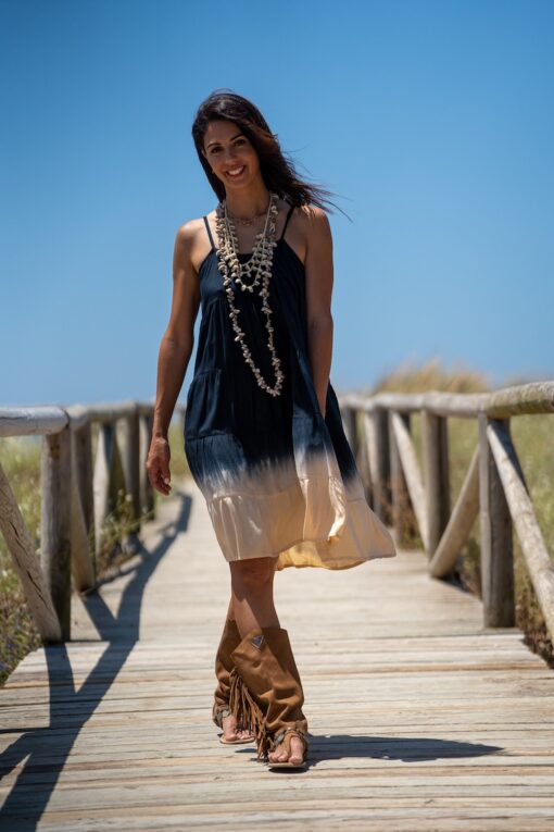 Maxi Vestido Honolulu corto navy - Imagen 4
