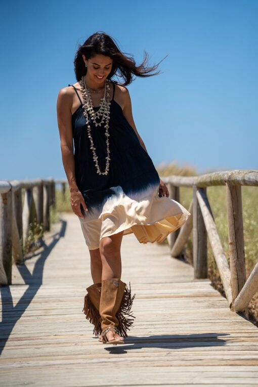 Maxi Vestido Honolulu corto navy - Imagen 3