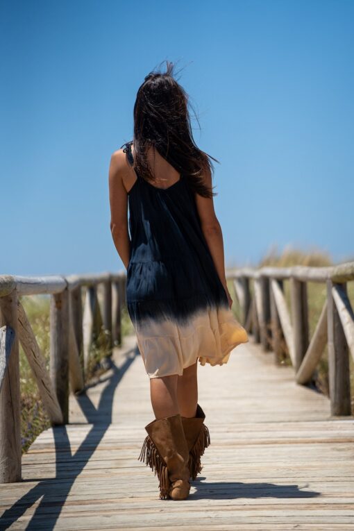 Maxi Vestido Honolulu corto navy - Imagen 2