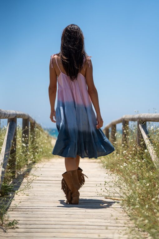 Maxi Vestido Honolulu corto rosa - Imagen 3